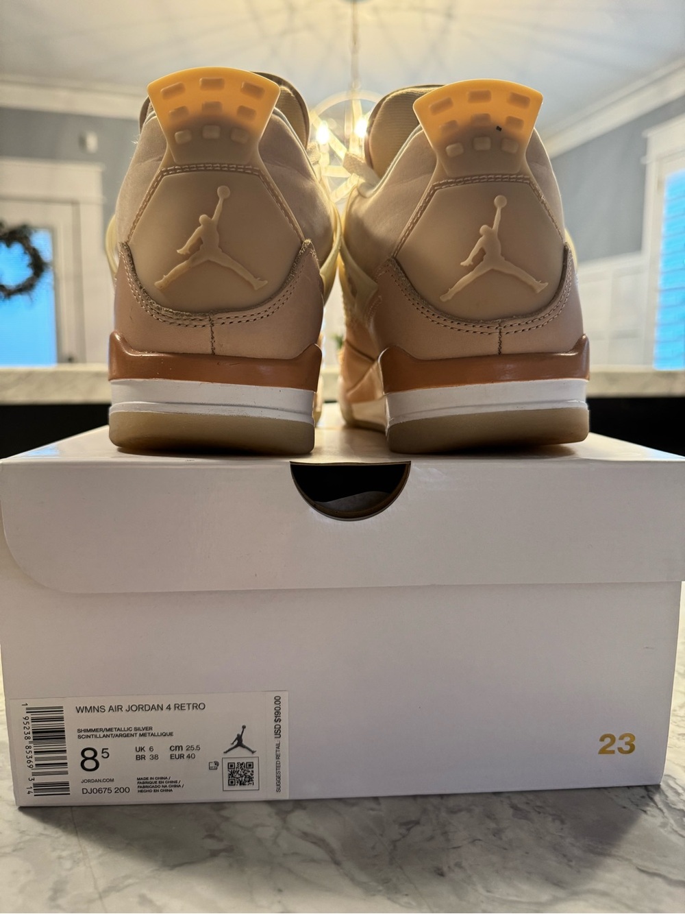 Wmns Air Jordan 4 Retro SHIMMER - Picture 9 of 16